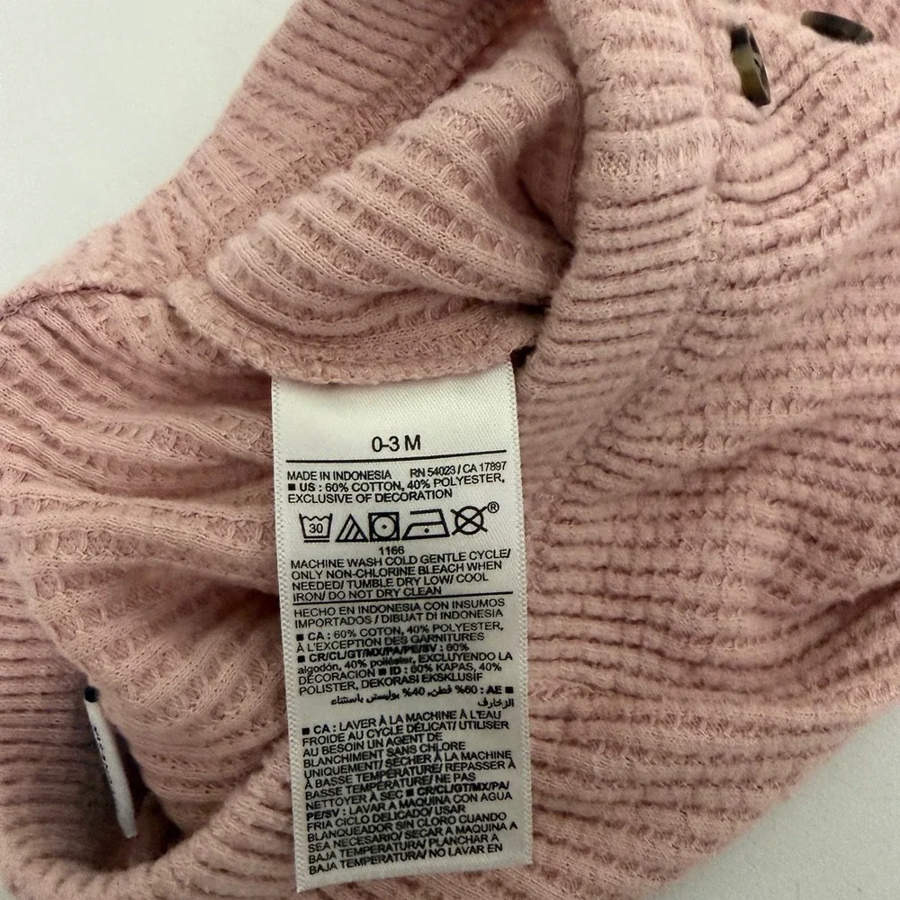Old Navy Baby 0-3M Waffle Knit Harem Pants Lot 2 Maroon Pink Thermal Joggers